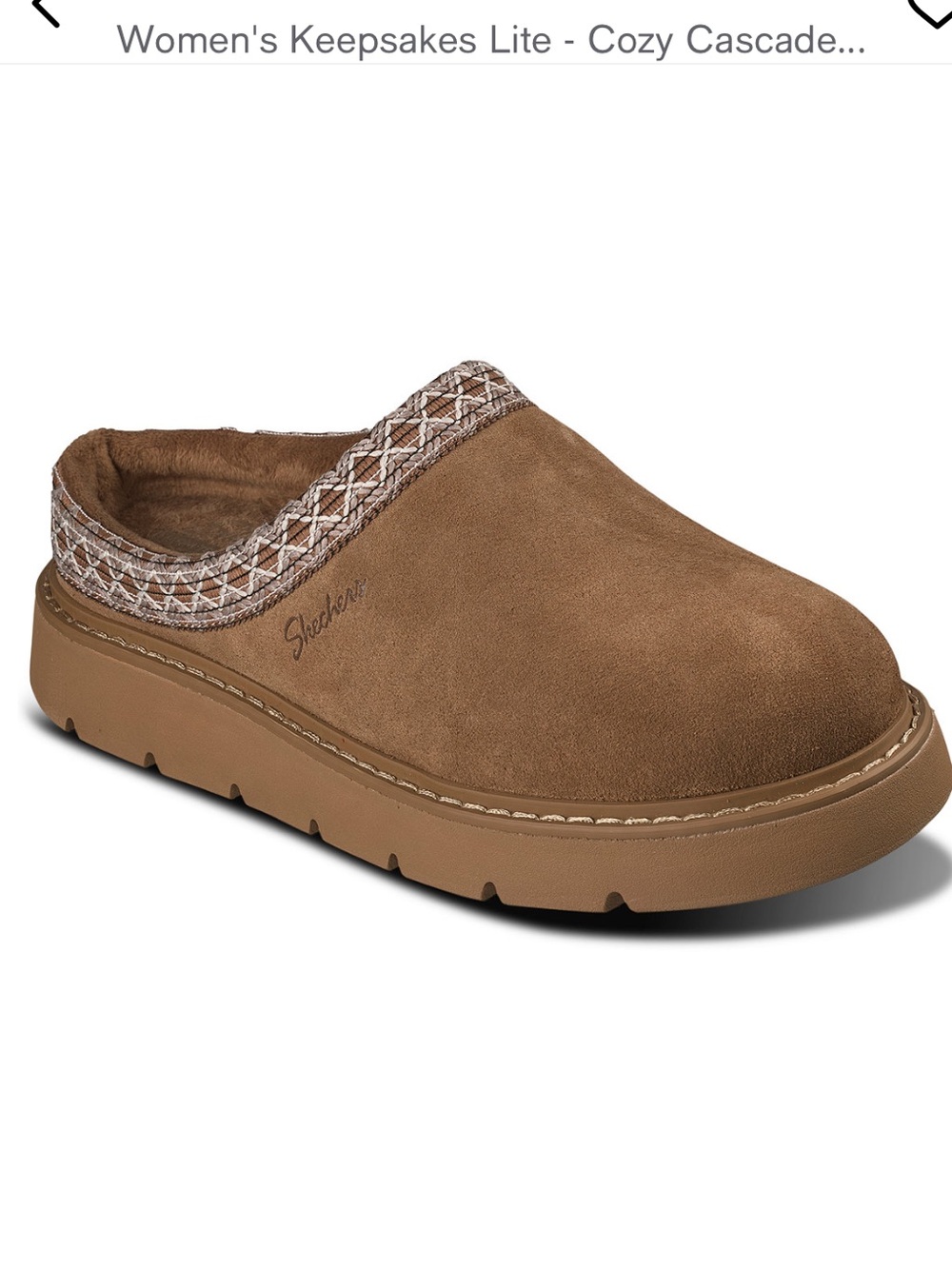 Skechers Bob’s Women's Keepsakes Lite Cozy Cascade Slippers Shoes Chestnut 6.5